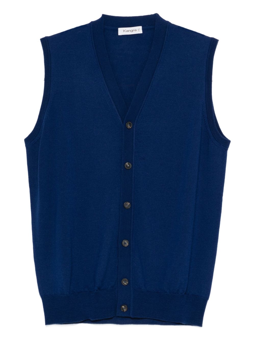 Gilet con scollo a V in blu Kangra - uomo 