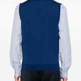 Gilet con scollo a V in blu Kangra - uomo 