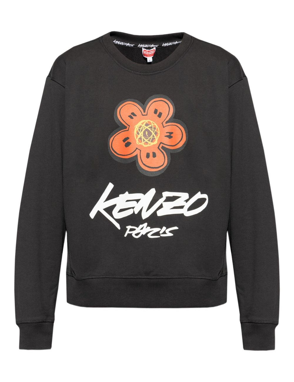 Felpa con stampa floreale Boke in nero Kenzo - uomo 