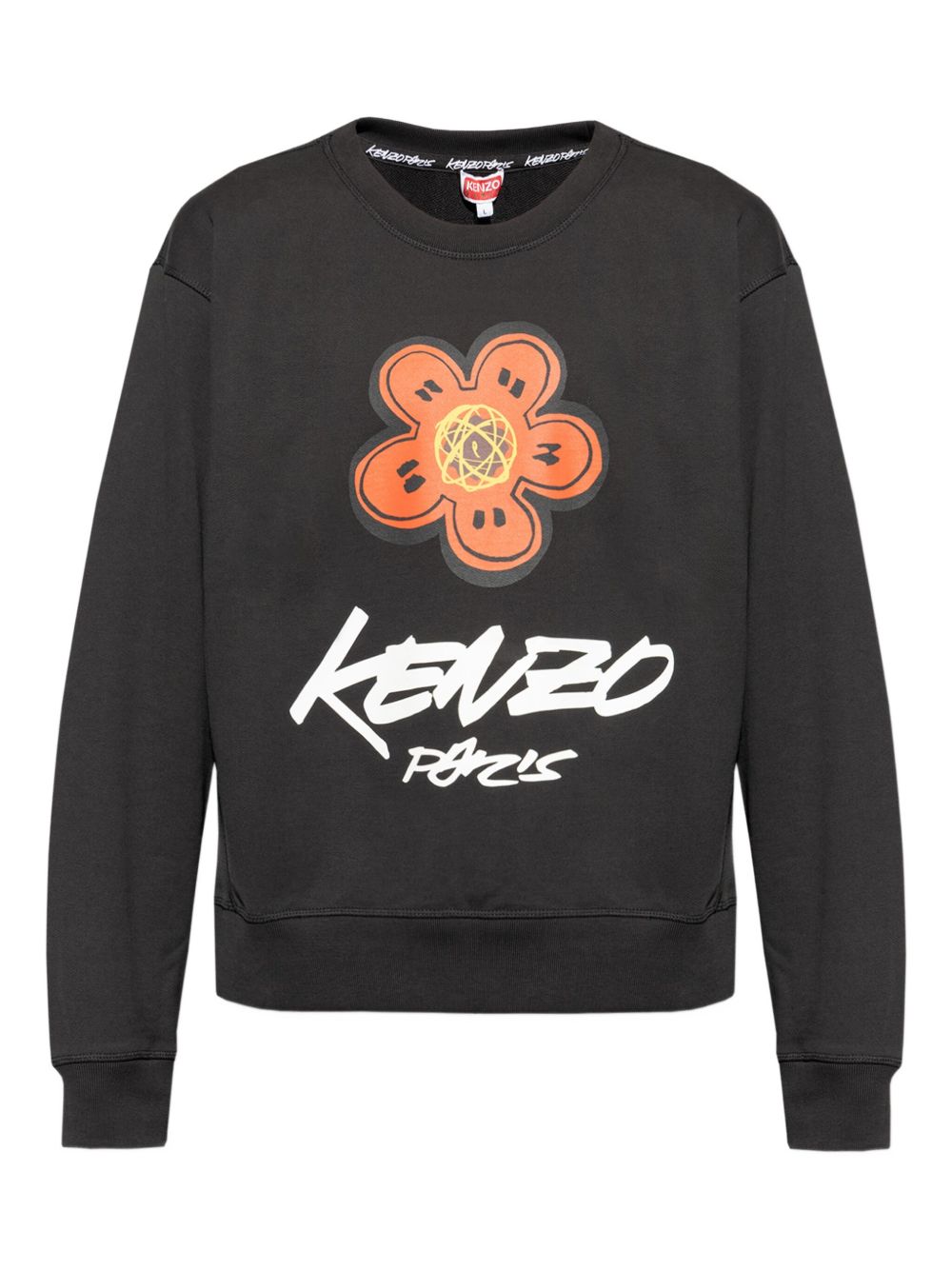 Felpa con stampa floreale Boke in nero Kenzo - uomo 