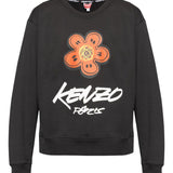Felpa con stampa floreale Boke in nero Kenzo - uomo 