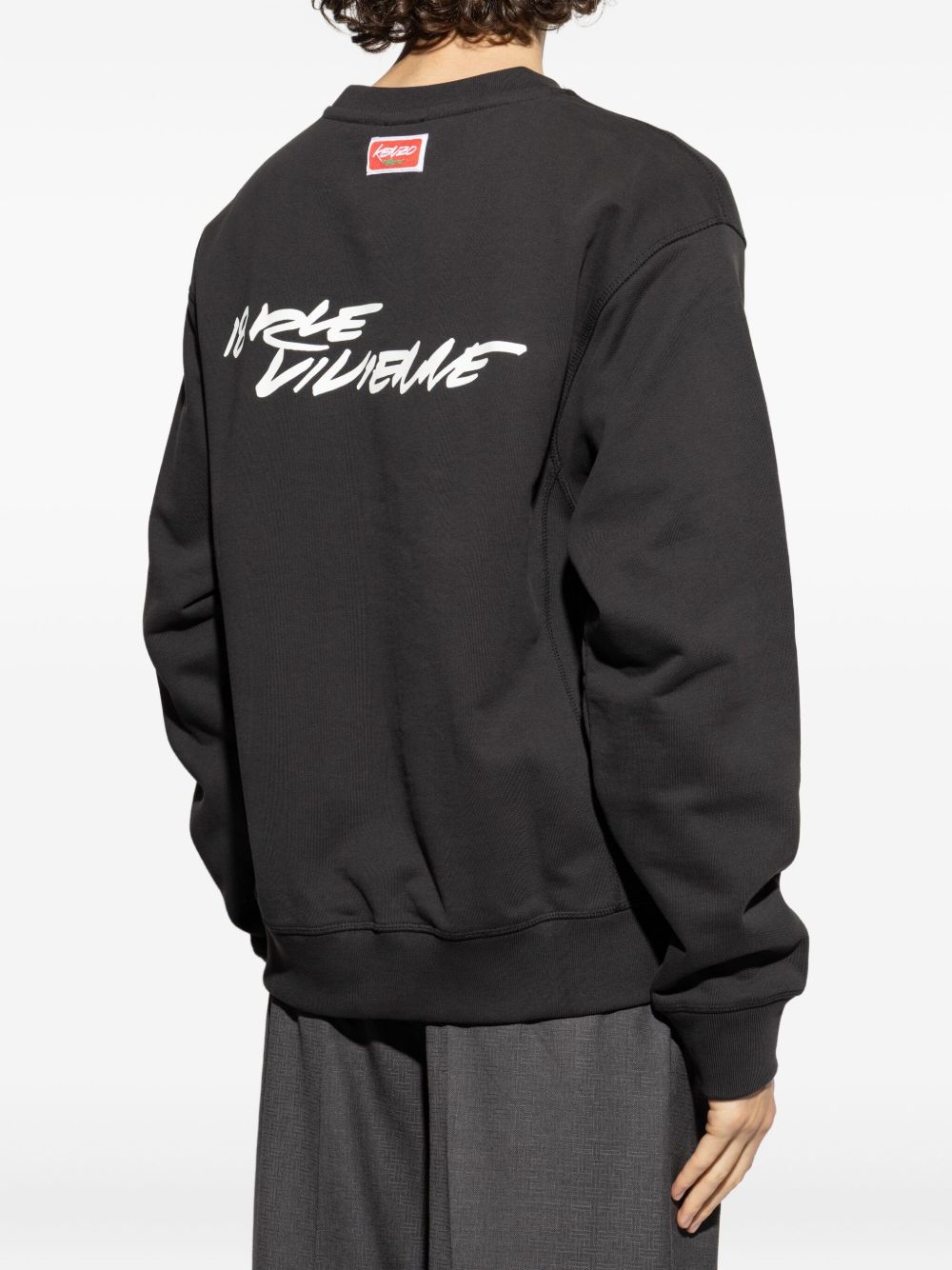 Felpa con stampa floreale Boke in nero Kenzo - uomo 