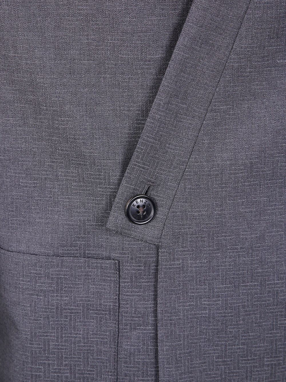 Giacca doppio petto in lana in grigio Kenzo - uomo 