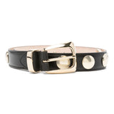 Cintura con borchie in nero e dorato Khaite - donna 