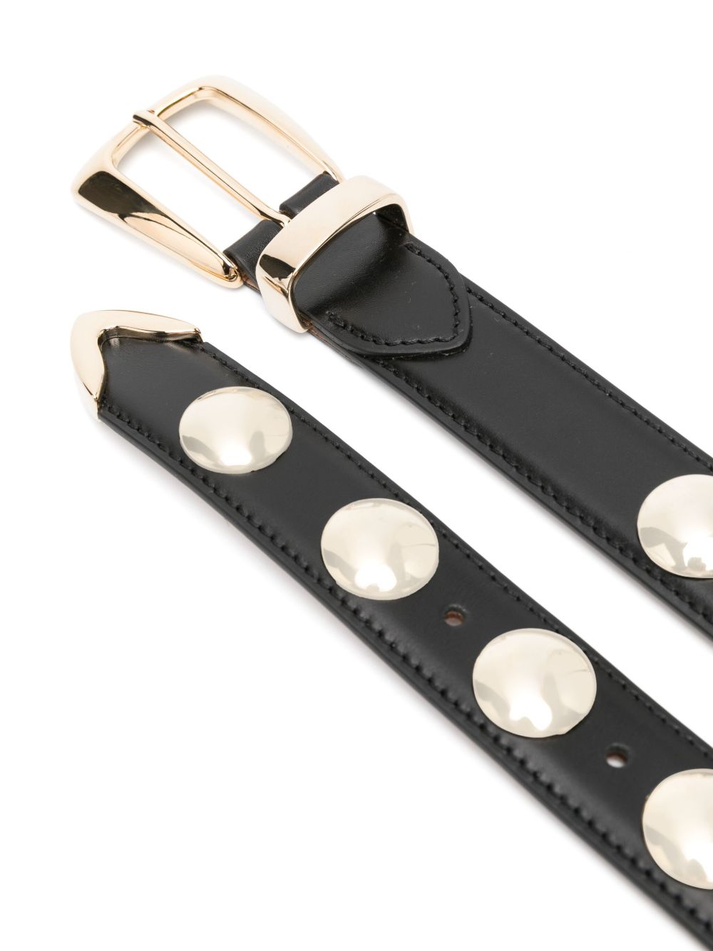 Cintura con borchie in nero e dorato Khaite - donna 