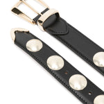 Cintura con borchie in nero e dorato Khaite - donna 