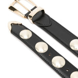Cintura con borchie in nero e dorato Khaite - donna 