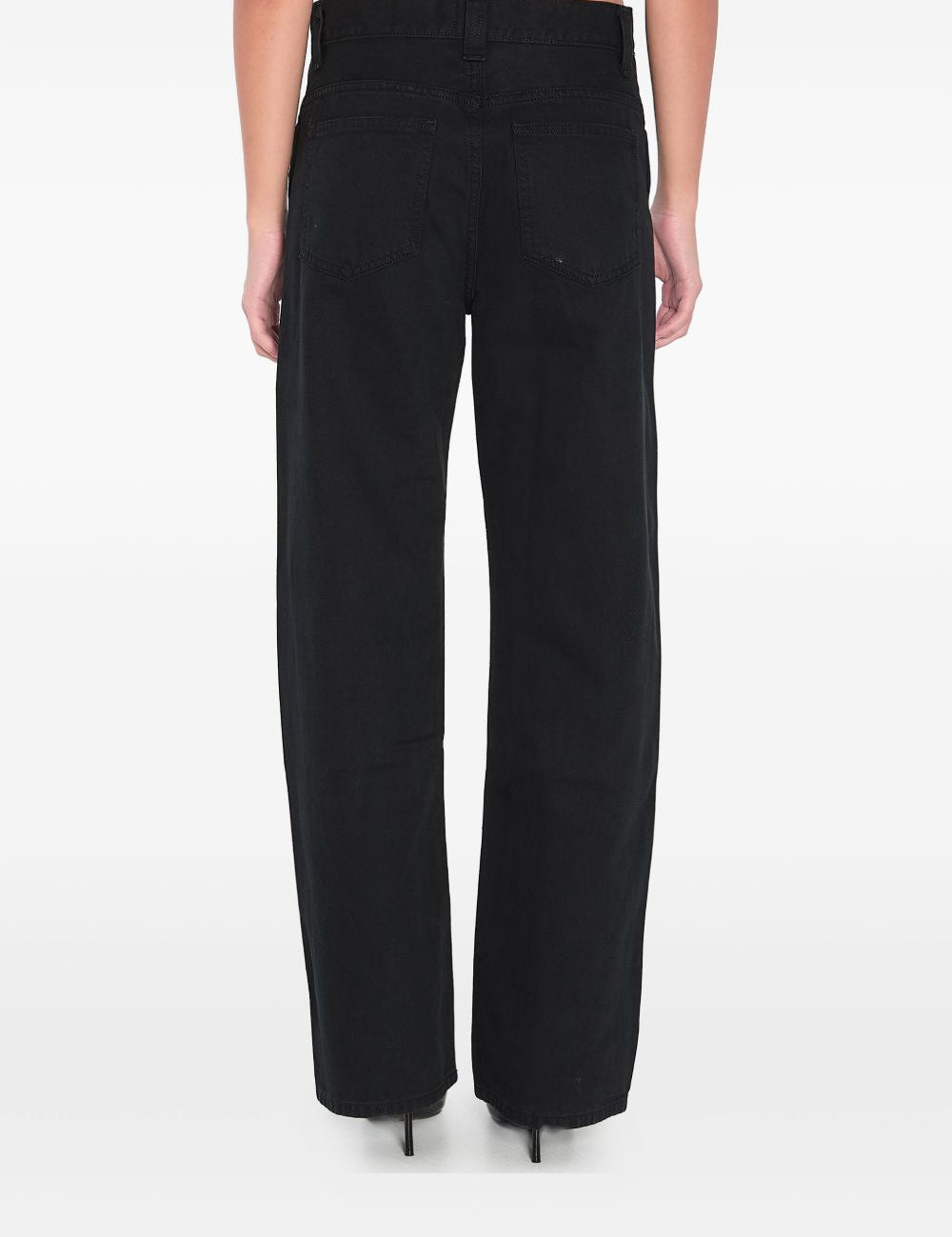 Jeans Bonnie con cinque tasche in nero Khaite - donna 