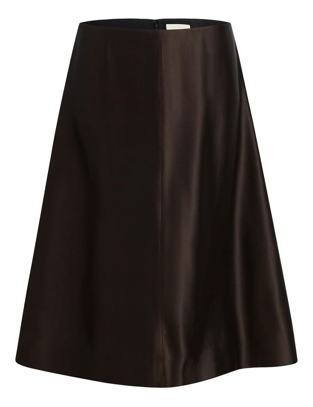 Gonna lunga satinata in marrone scuro Khaite - donna 