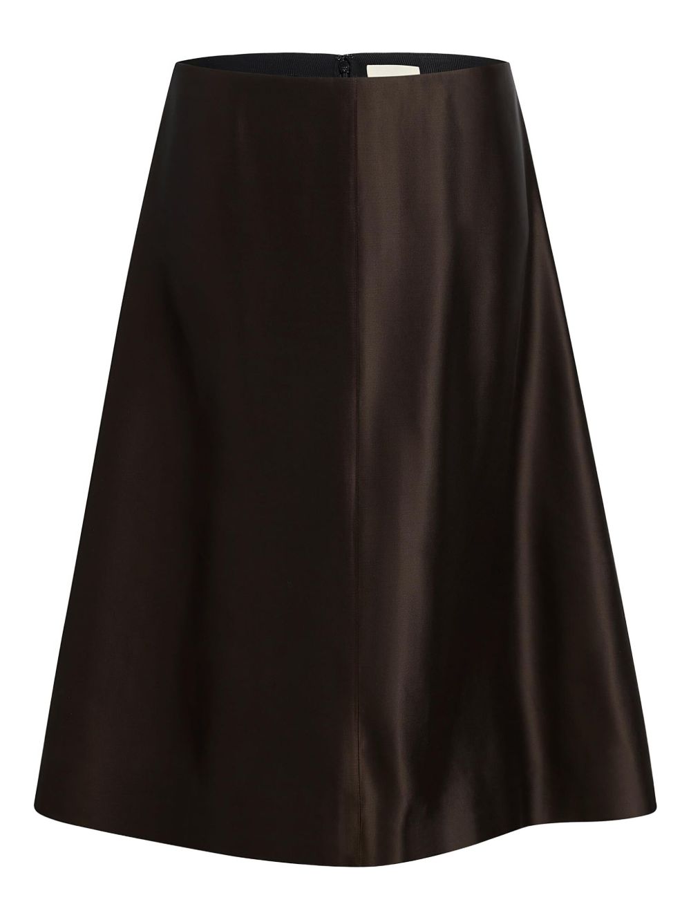 Gonna lunga satinata in marrone scuro Khaite - donna 