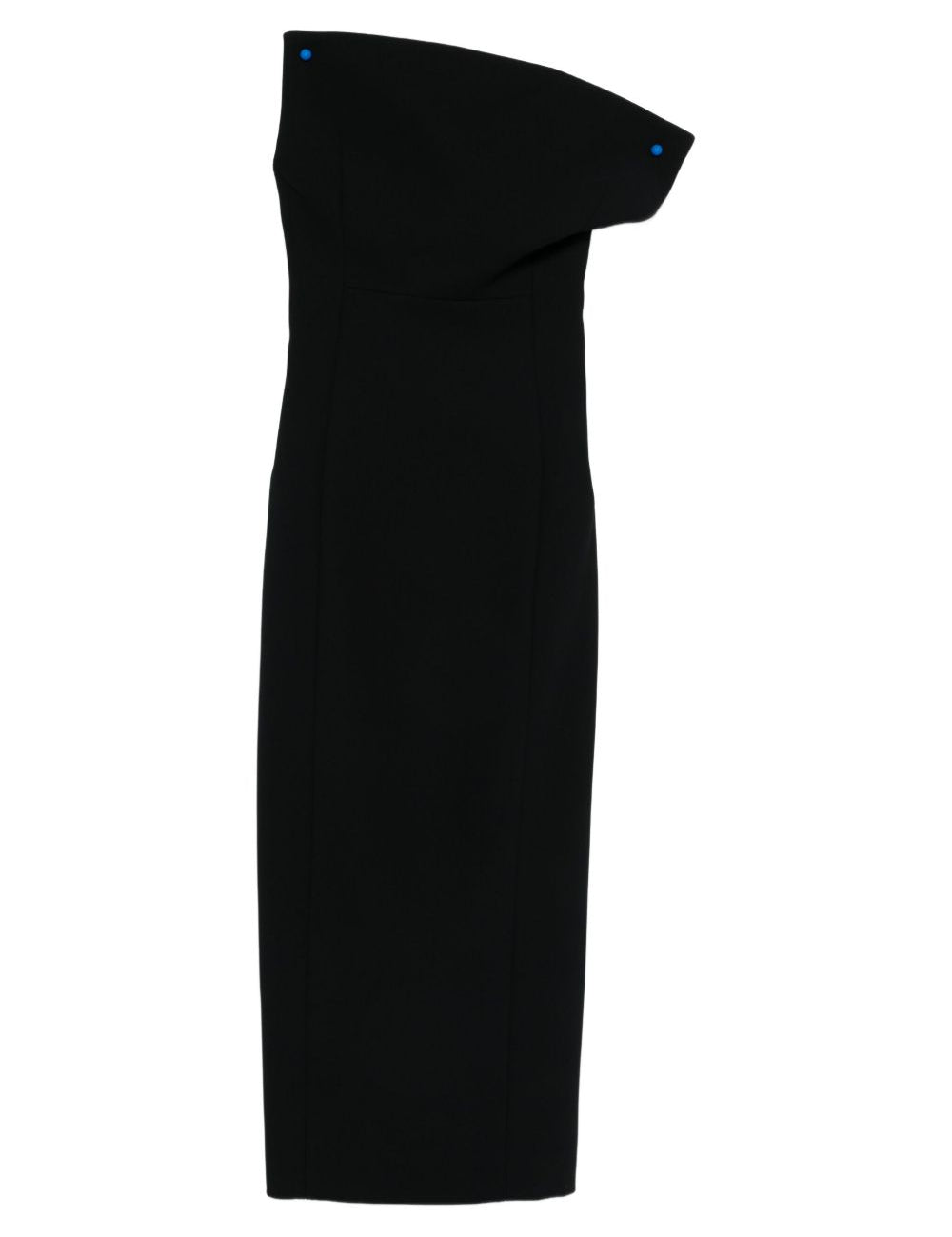 Abito senza spalline cato in nero Khaite - donna 