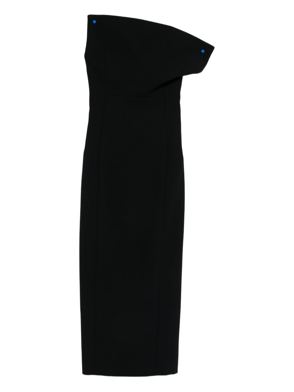 Abito senza spalline cato in nero Khaite - donna 