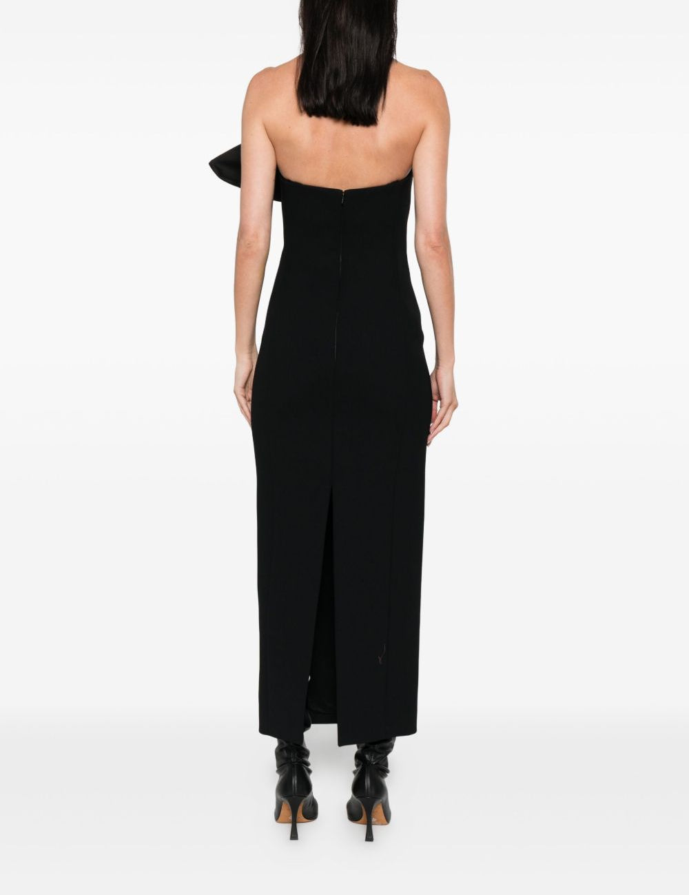 Abito senza spalline cato in nero Khaite - donna 
