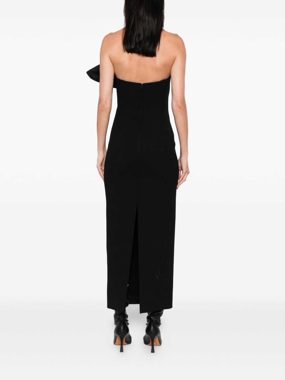 Abito senza spalline cato in nero Khaite - donna 