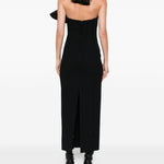 Abito senza spalline cato in nero Khaite - donna 