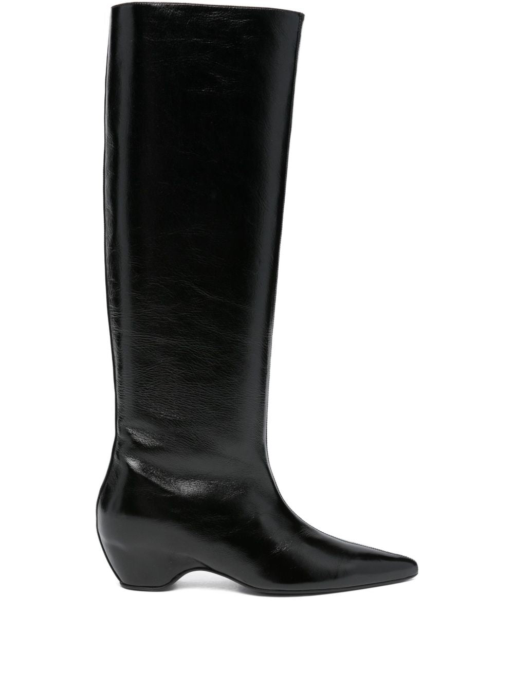 Stivali alti al ginocchio in pelle sybil 30mm in nero Khaite - donna 