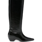 Stivali alti al ginocchio in pelle sybil 30mm in nero Khaite - donna 