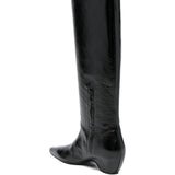 Stivali alti al ginocchio in pelle sybil 30mm in nero Khaite - donna 