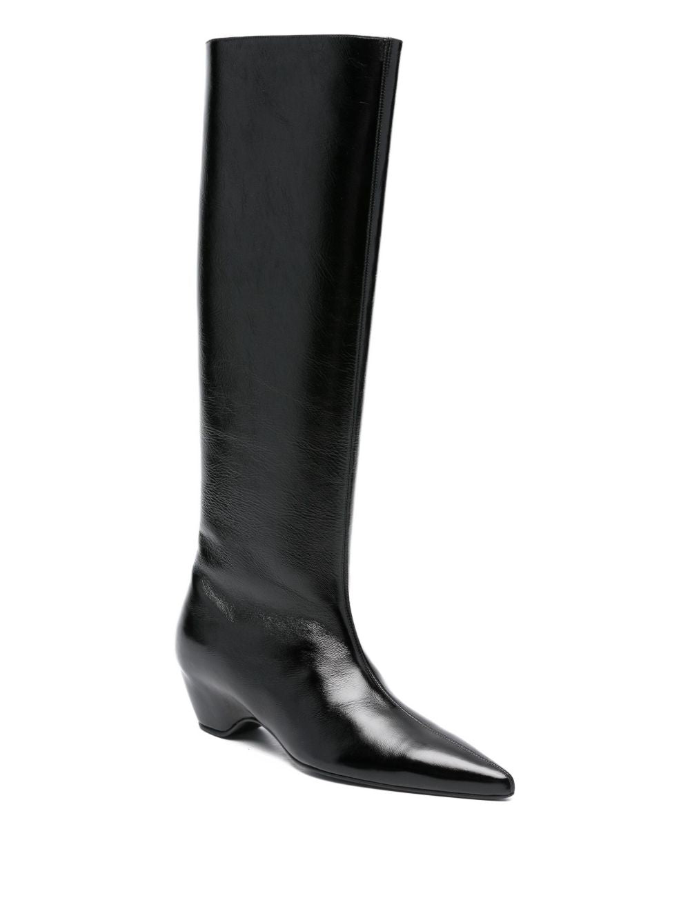 Stivali alti al ginocchio in pelle sybil 30mm in nero Khaite - donna 