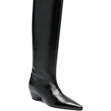 Stivali alti al ginocchio in pelle sybil 30mm in nero Khaite - donna 