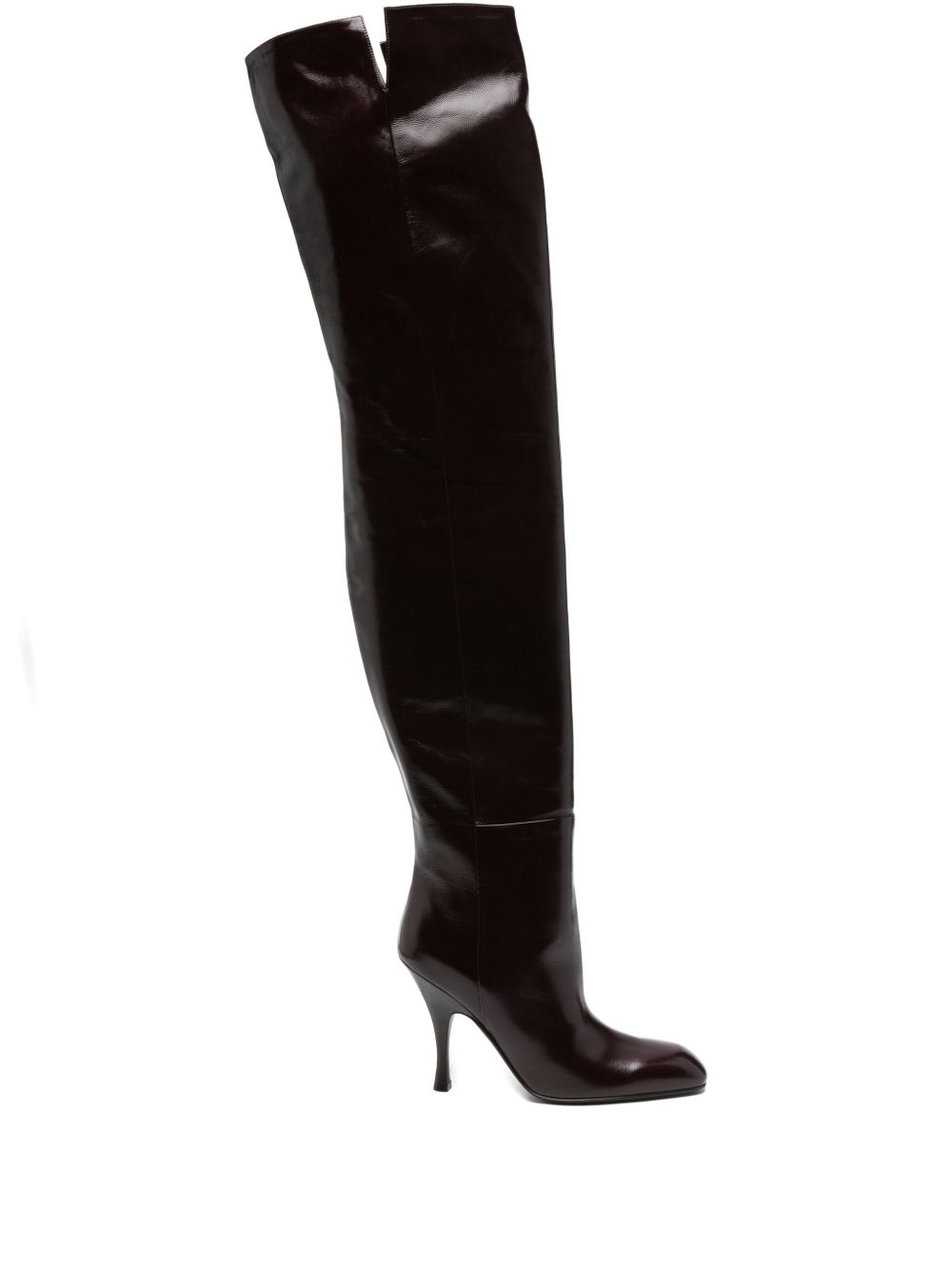 Stivali colt 100mm in bordeaux Khaite - donna 