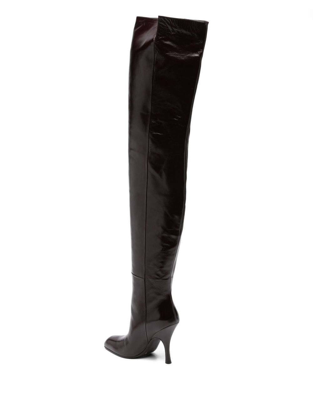 Stivali colt 100mm in bordeaux Khaite - donna 