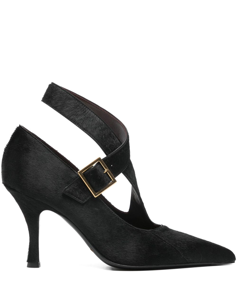 Décolleté con tacco con fibbia in nero Khaite - donna 