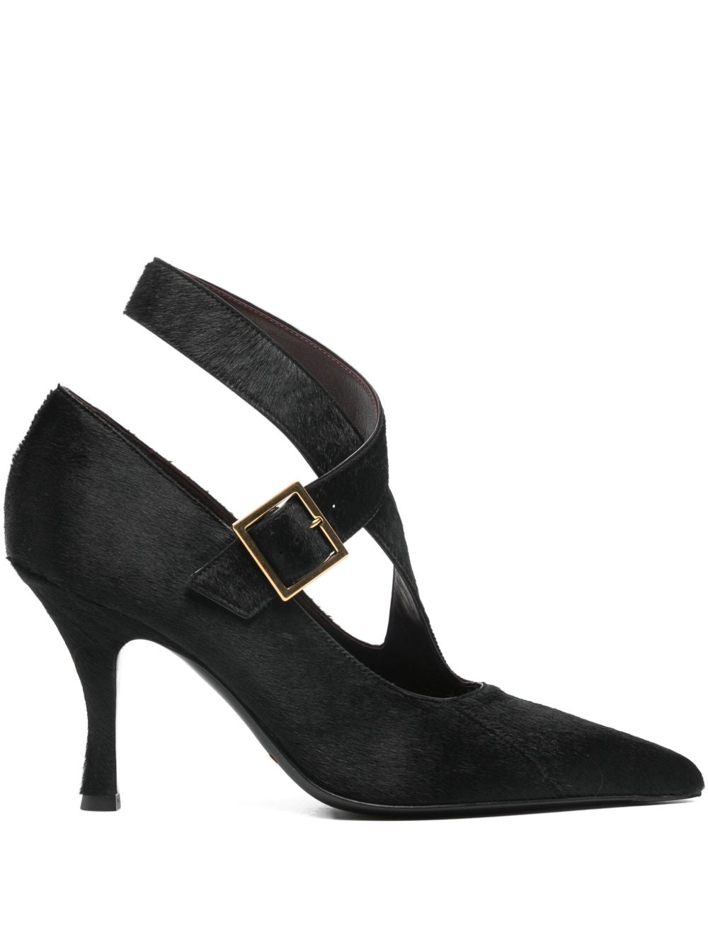 Décolleté con tacco con fibbia in nero Khaite - donna 