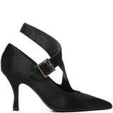 Décolleté con tacco con fibbia in nero Khaite - donna 