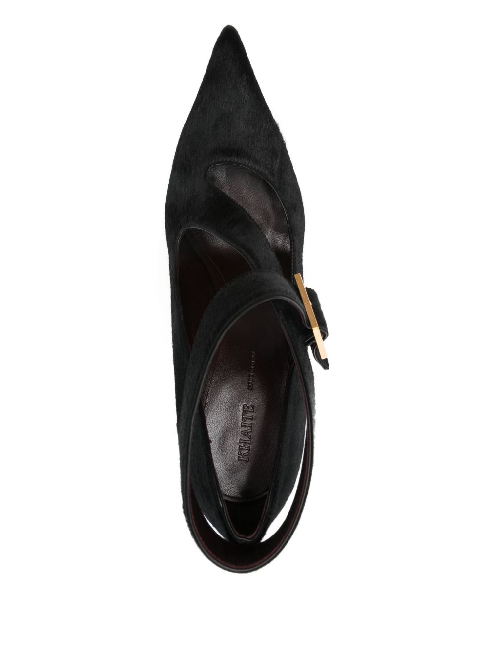 Décolleté con tacco con fibbia in nero Khaite - donna 