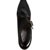 Décolleté con tacco con fibbia in nero Khaite - donna 