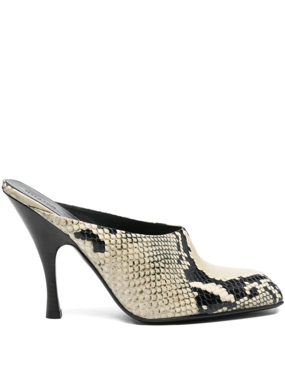 Mules con tacco effetto serpente in beige Khaite - donna 