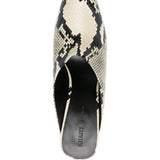 Mules con tacco effetto serpente in beige Khaite - donna 