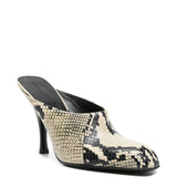 Mules con tacco effetto serpente in beige Khaite - donna 