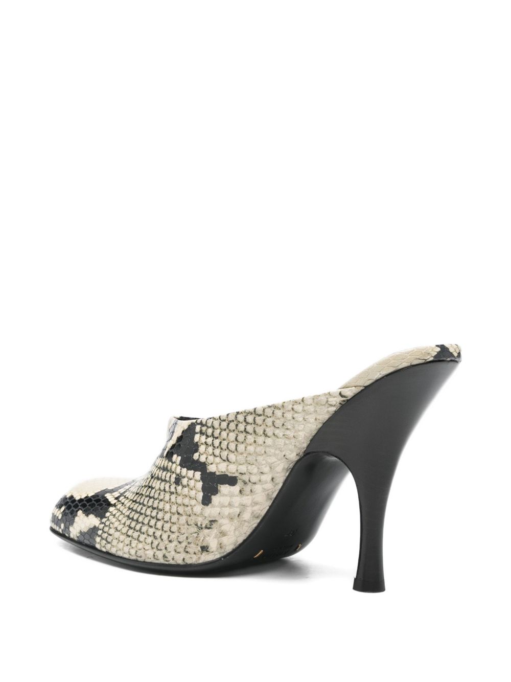 Mules con tacco effetto serpente in beige Khaite - donna 