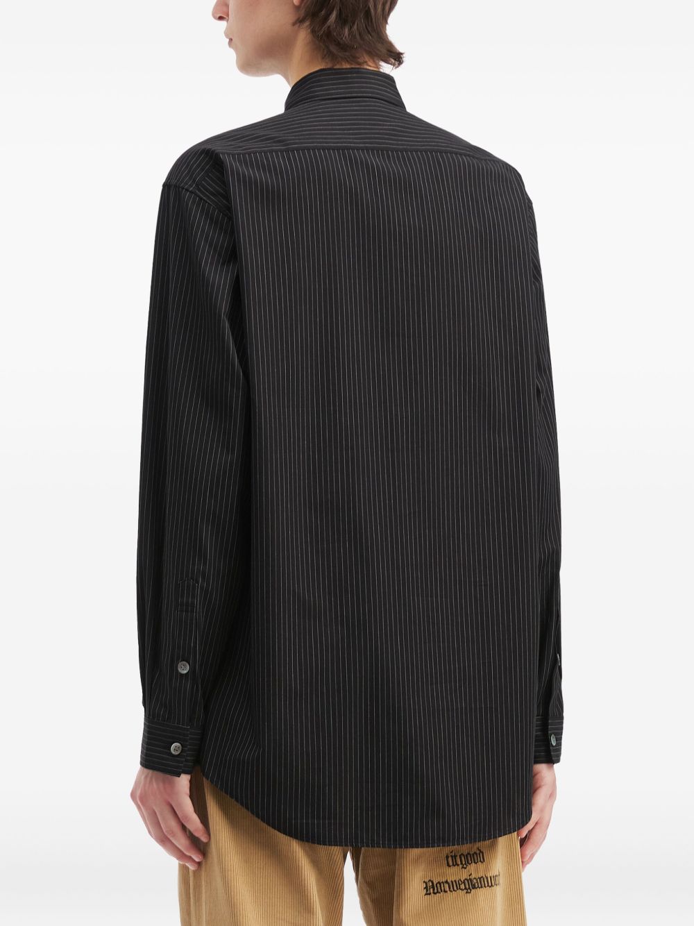 Camicia con stampa grafica in nero Khoki - uomo 