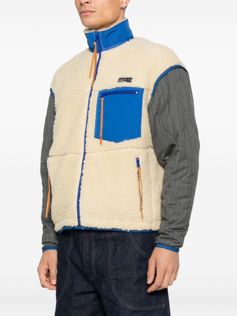 Giacca con pannelli in pile multicolore Khoki - uomo 