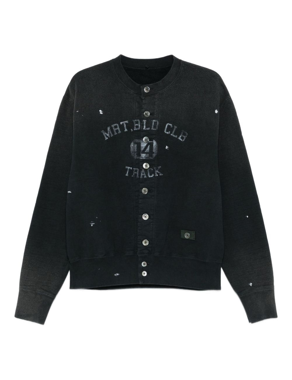 Felpe stile cardigan con stampa in nero Khoki - uomo 