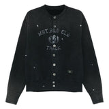 Felpe stile cardigan con stampa in nero Khoki - uomo 