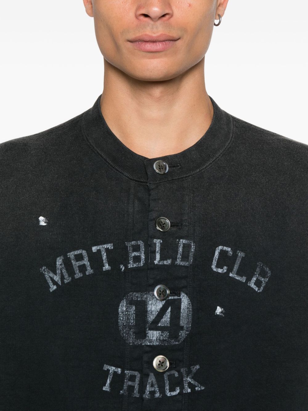 Felpe stile cardigan con stampa in nero Khoki - uomo 