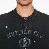 Felpe stile cardigan con stampa in nero Khoki - uomo 