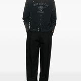 Felpe stile cardigan con stampa in nero Khoki - uomo 