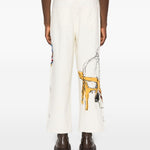 Jeans con stampa grafica in avorio KidSuper - uomo 