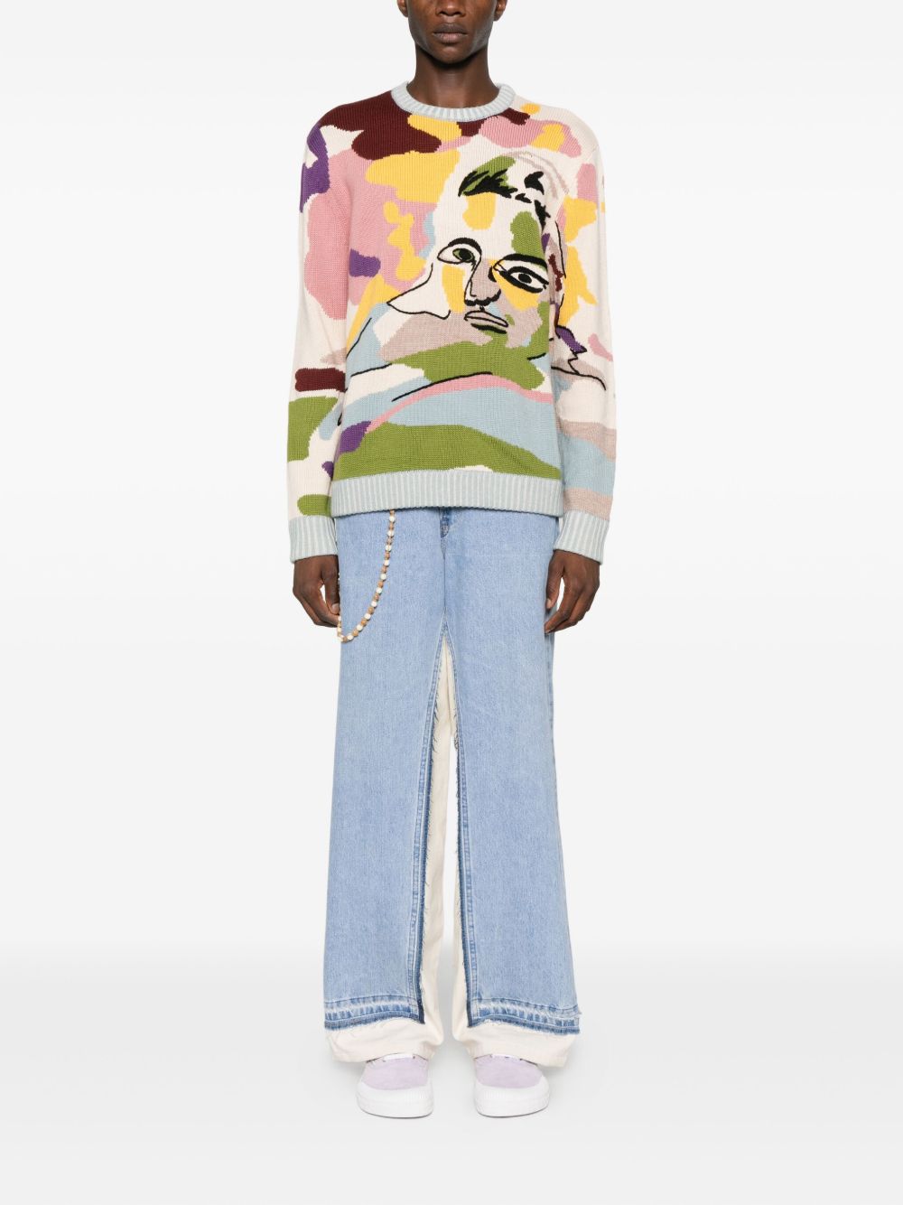 Maglione con intarsio in multicolore Kidsuper - uomo 