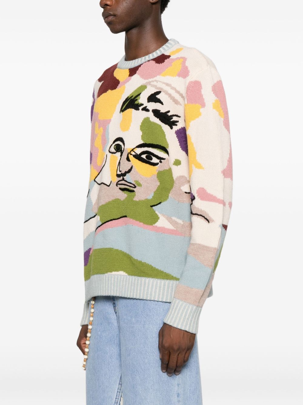 Maglione con intarsio in multicolore Kidsuper - uomo 