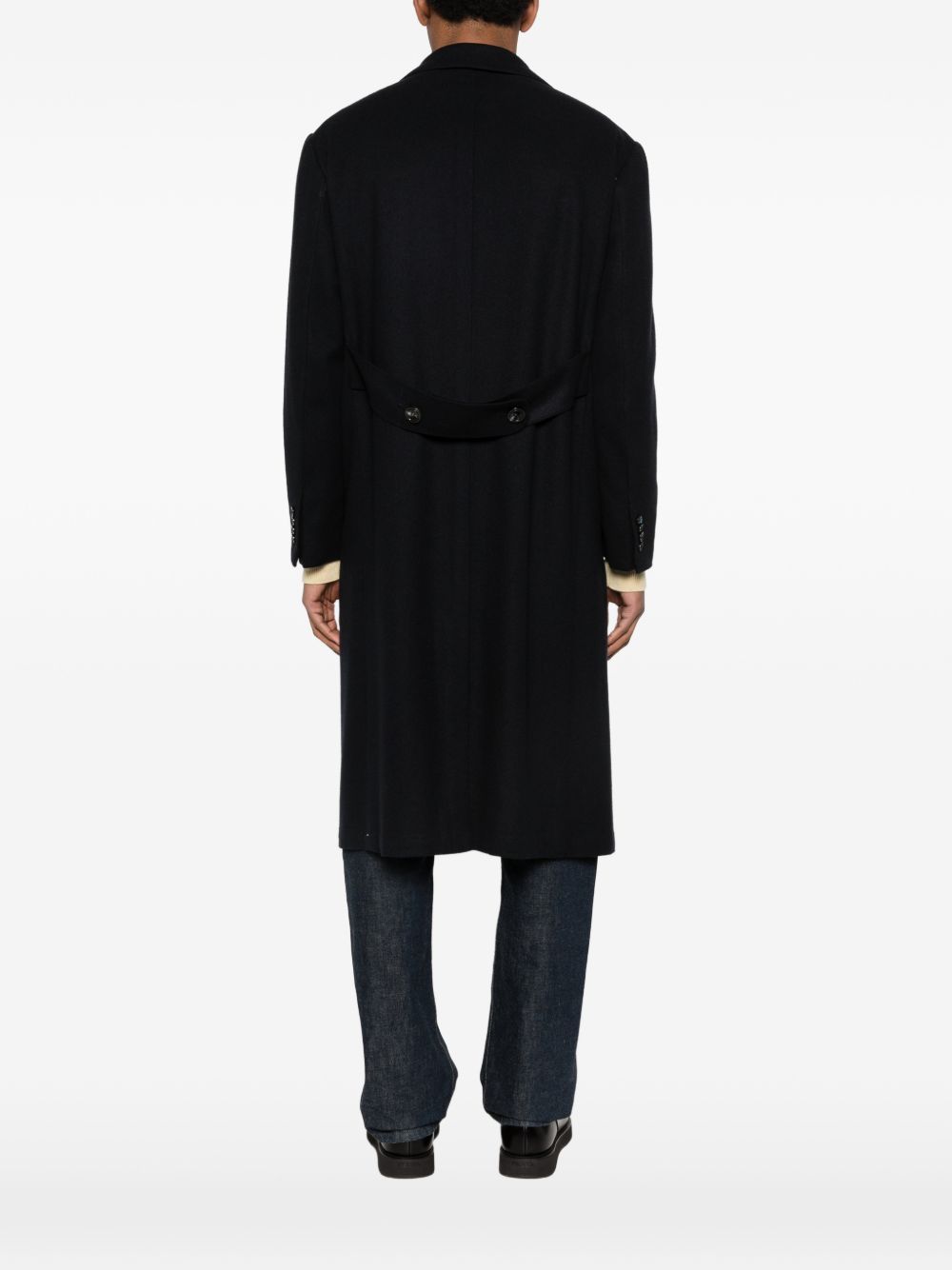 Cappotto doppiopetto in blu Kiton - uomo 
