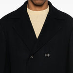 Cappotto doppiopetto in blu Kiton - uomo 