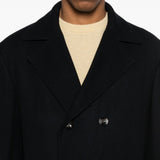 Cappotto doppiopetto in blu Kiton - uomo 