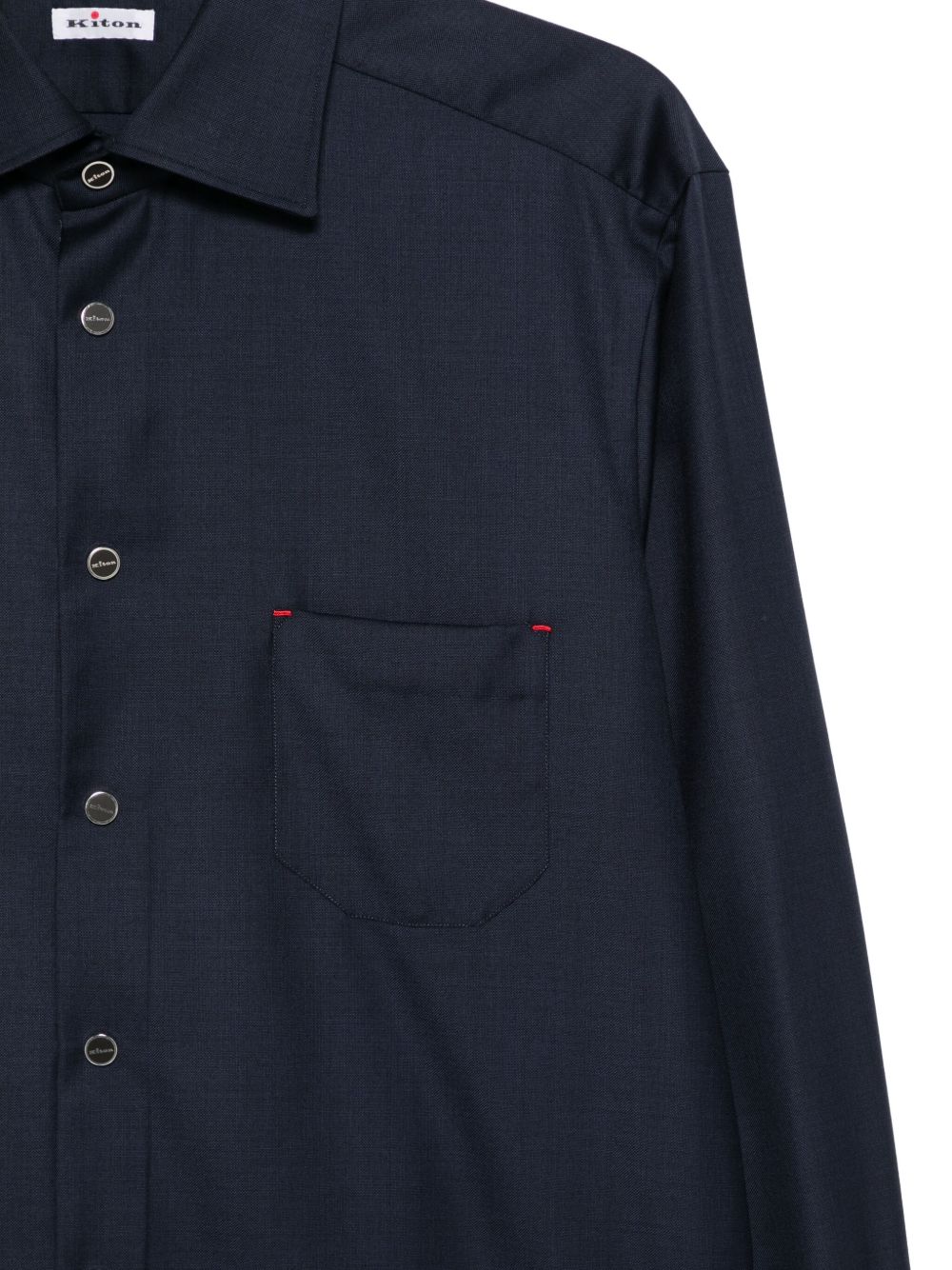 Camicia Nerano con taschino in blu Kiton - uomo 