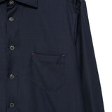 Camicia Nerano con taschino in blu Kiton - uomo 